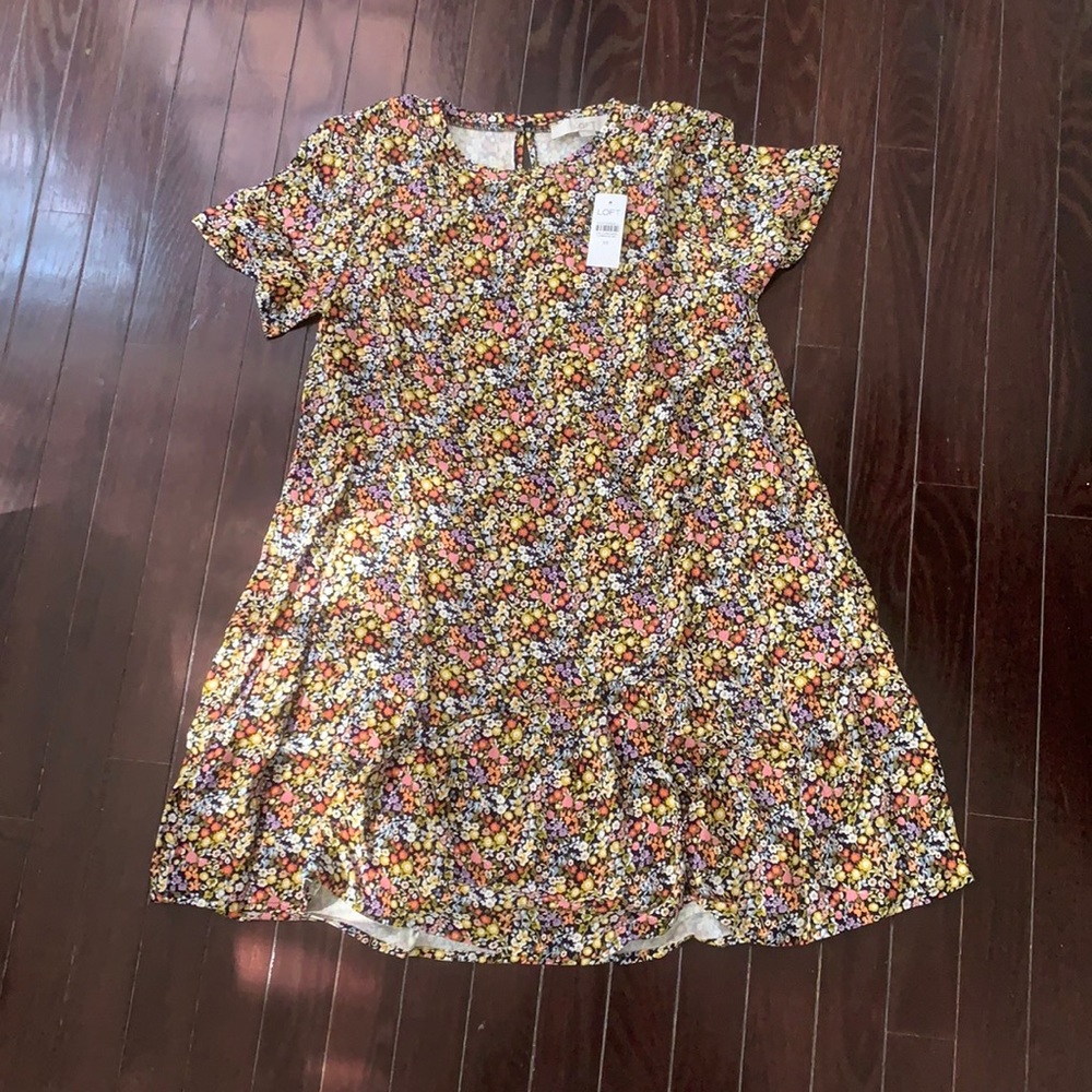NWT Loft floral ditsy delight flounce dress